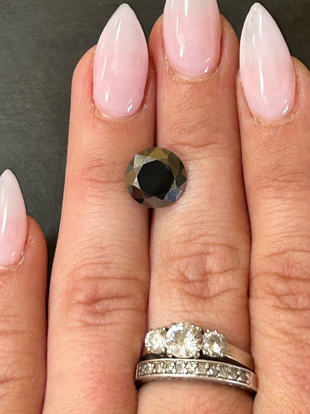 3.35 CT Genuine Loose Natural Black Diamond